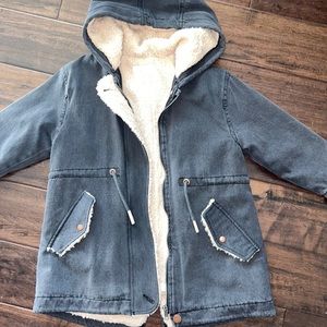 Zara Sherpa denim jacket